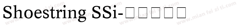 Shoestring SSi字体转换